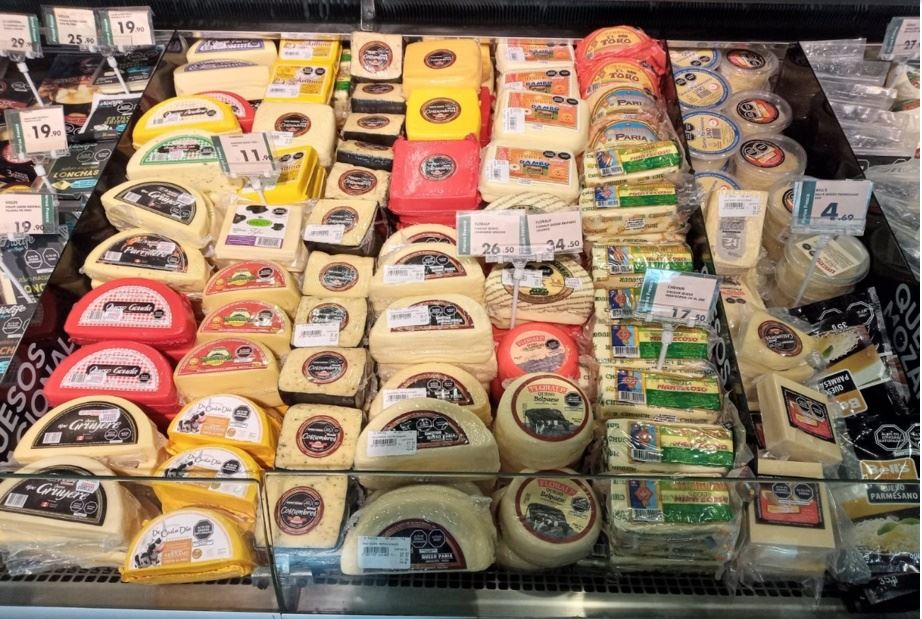 vários tipos de queijos