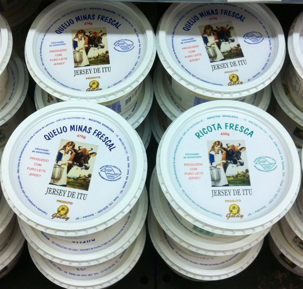 lácteos frescais (queijo minas e ricota) da marca “Jersey de Itu”
