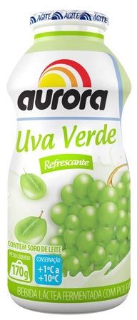 Aurora lança bebidas lácteas em doses individuais - Sabor Uva Verde