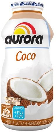 Aurora lança bebidas lácteas em doses individuais - Sabor Coco