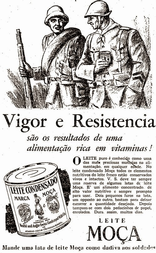 Propaganda do Leite Moça Revolução Constitucionalista em 1932