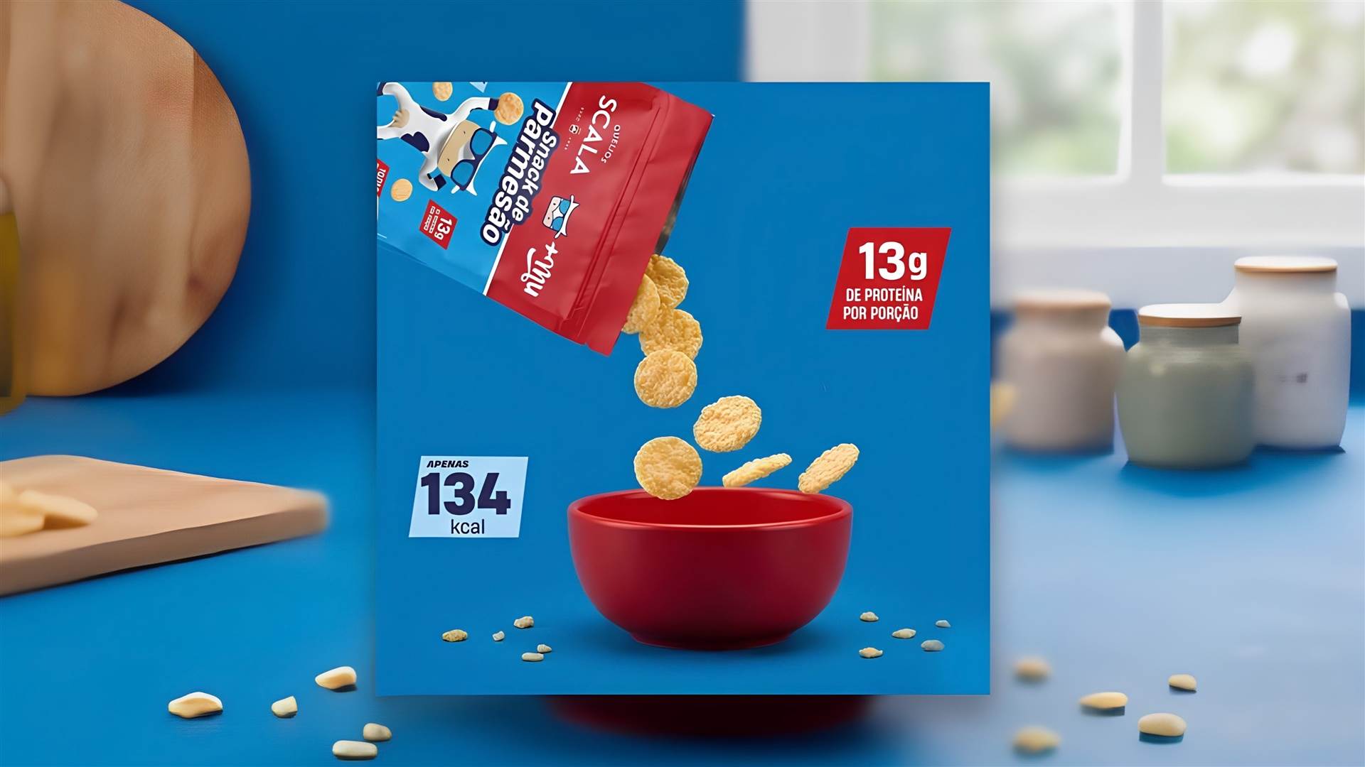 Quando o parmesão vira snack: Scala e +Mu criam novo jeito de consumir queijo