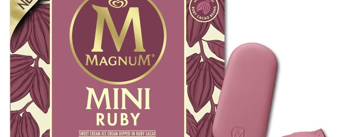 Unilever lança sorvete com chocolate rubi