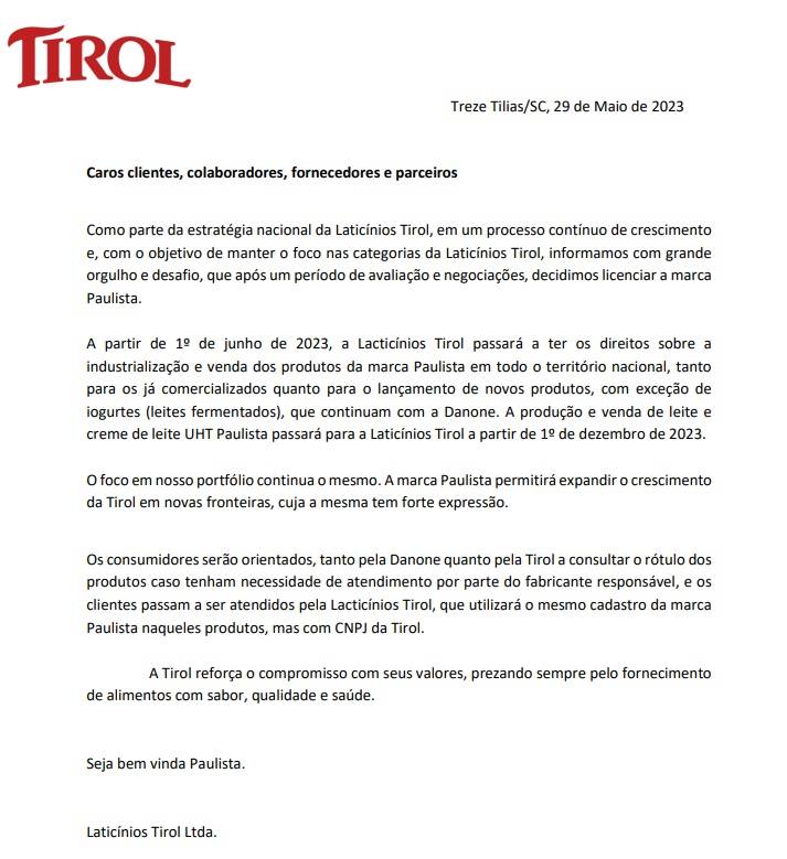laticínios tirol 