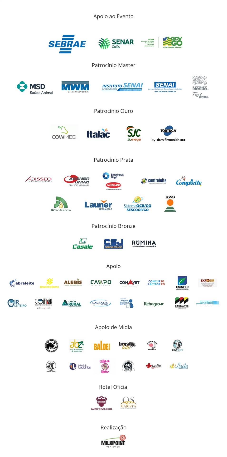 Patrocinadores Interleite Brasil 2023