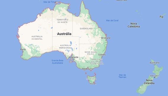 Mapa da Austrália