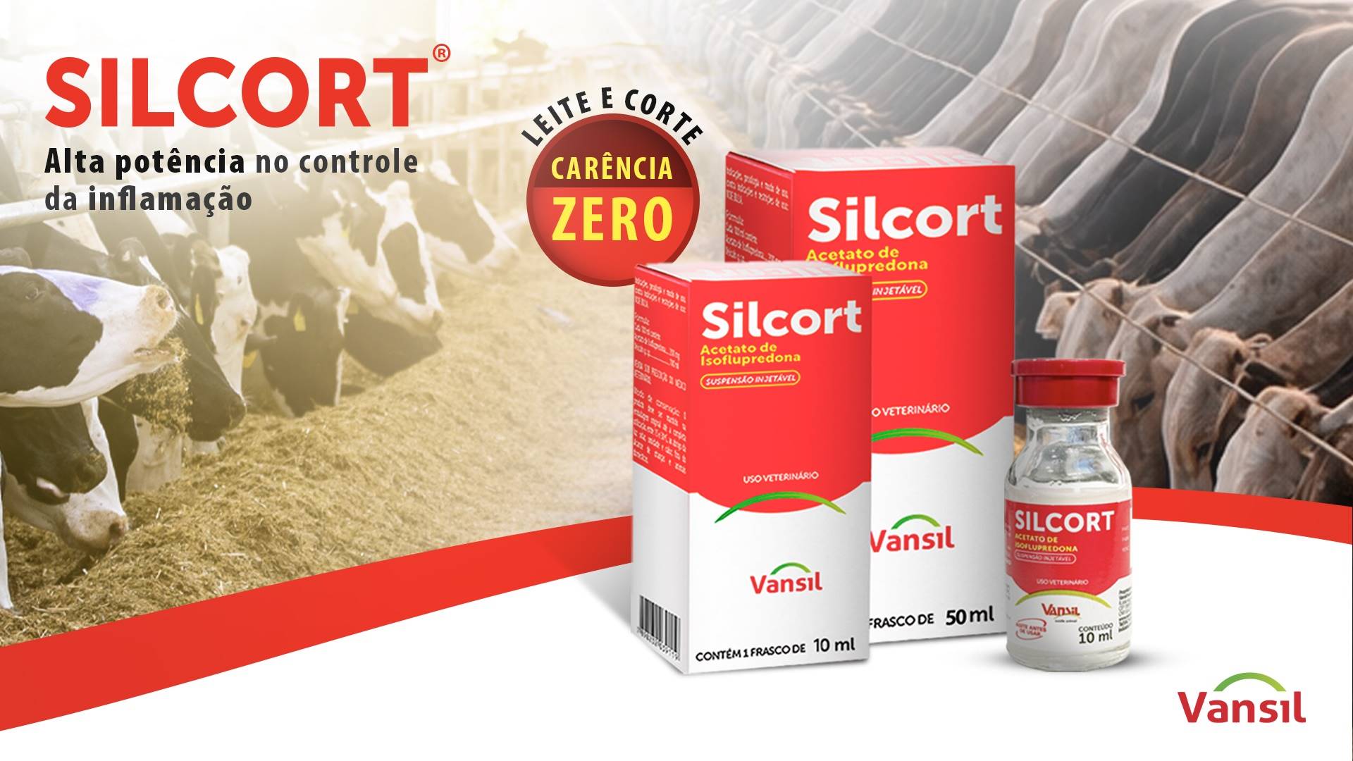Silcort - Alta potência anti-inflamatória para bovinos 