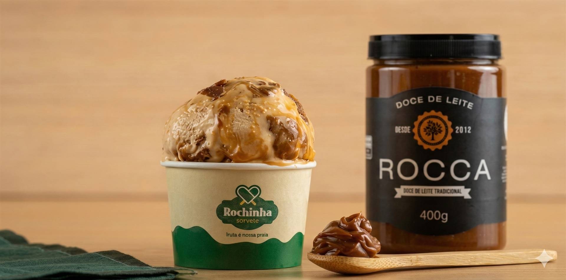 Sorvetes Rochinha e Rocca anunciam collab