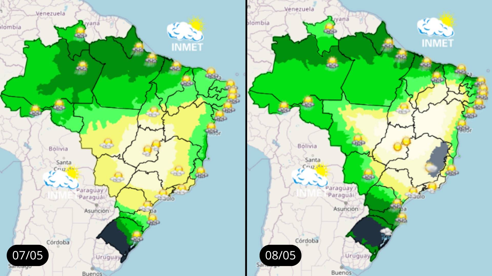 Inmet emite alerta de tempestades: ciclone extratropical chega ao sul do país hoje