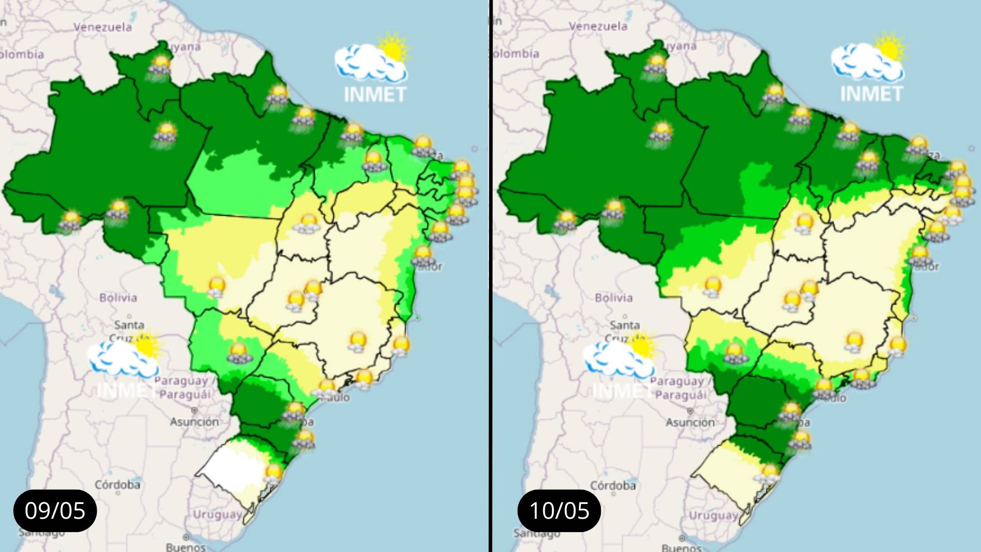 Inmet emite alerta de tempestades: ciclone extratropical chega ao sul do país hoje