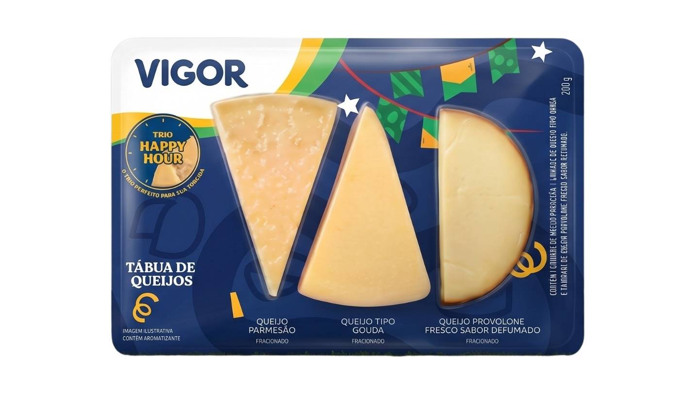 Vigor lança Trio de Queijos para o Happy Hour em edição limitada para Copa do Mundo