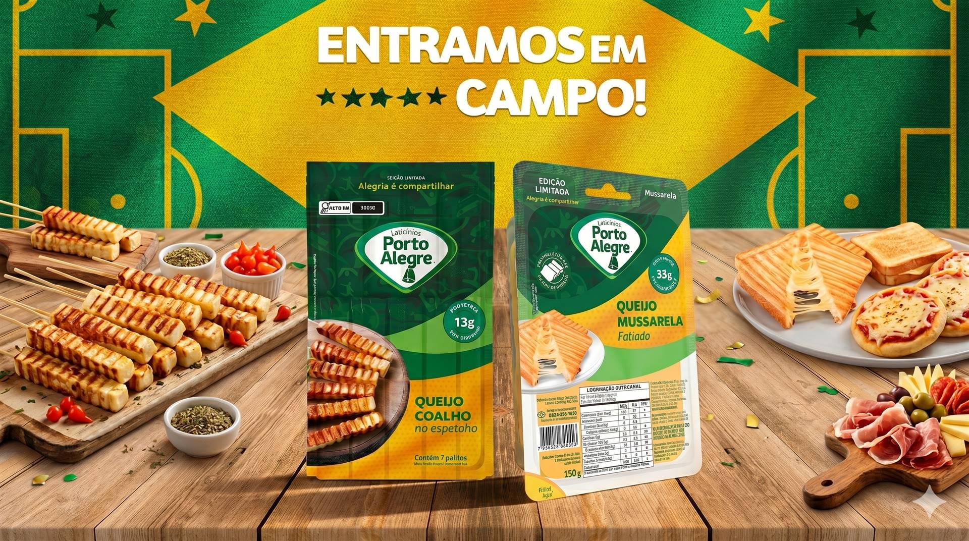 Laticínios Porto Alegre lança embalagens temáticas para a Copa do Mundo