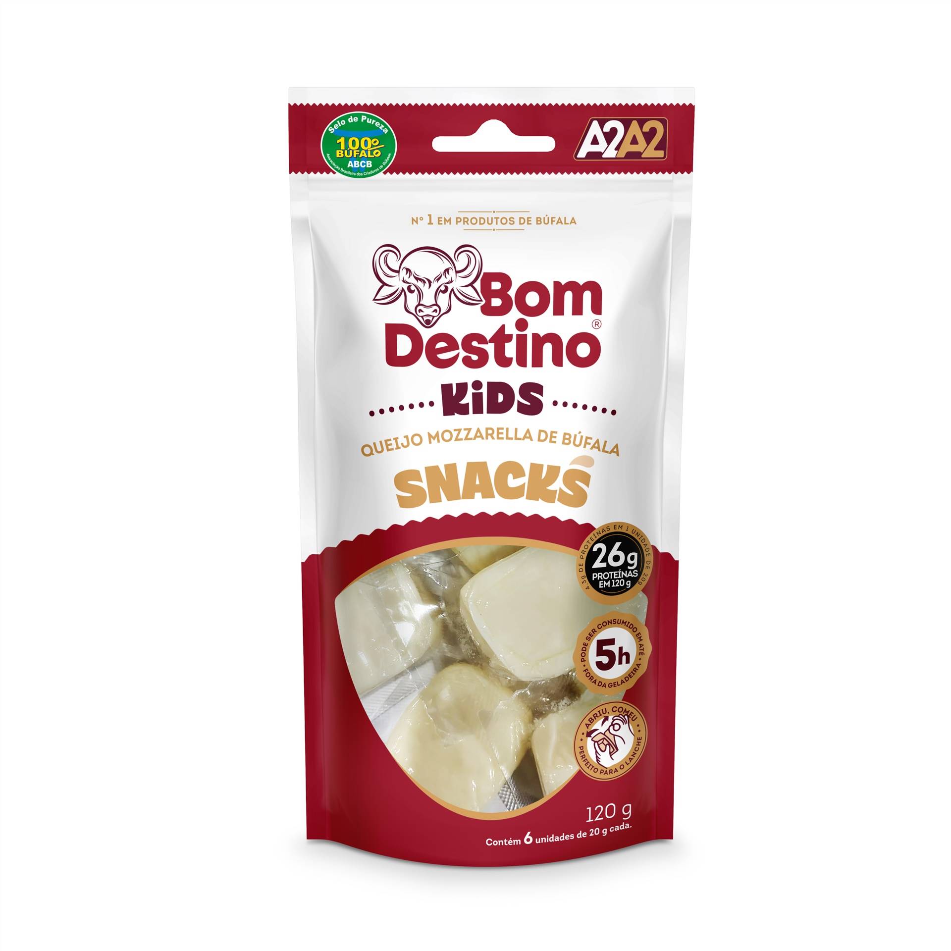 Laticínios Bom Destino lança snacks de queijo mozzarella de búfala