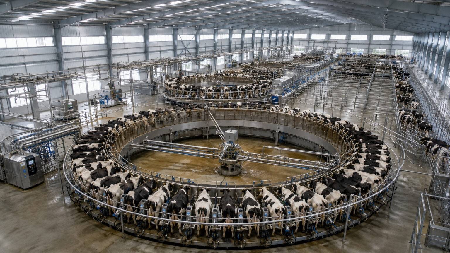 Como a China usa automação de ponta para ordenhar 5 mil vacas por dia