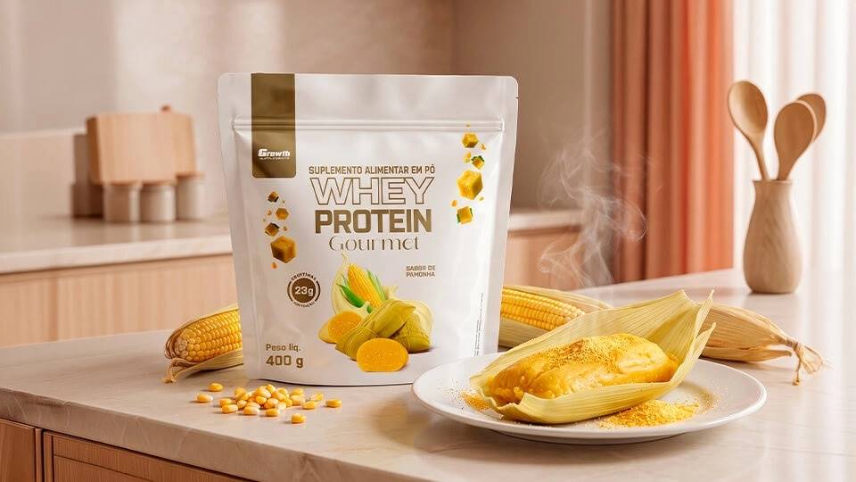 Growth lança Whey Gourmet sabor pamonha em edição limitada