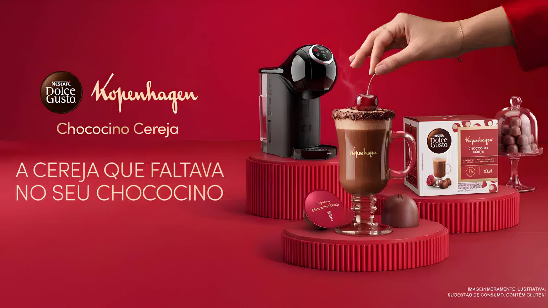 Nescafé Dolce Gusto e Kopenhagen lançam cápsulas Chococino Cereja inspiradas em indulgência