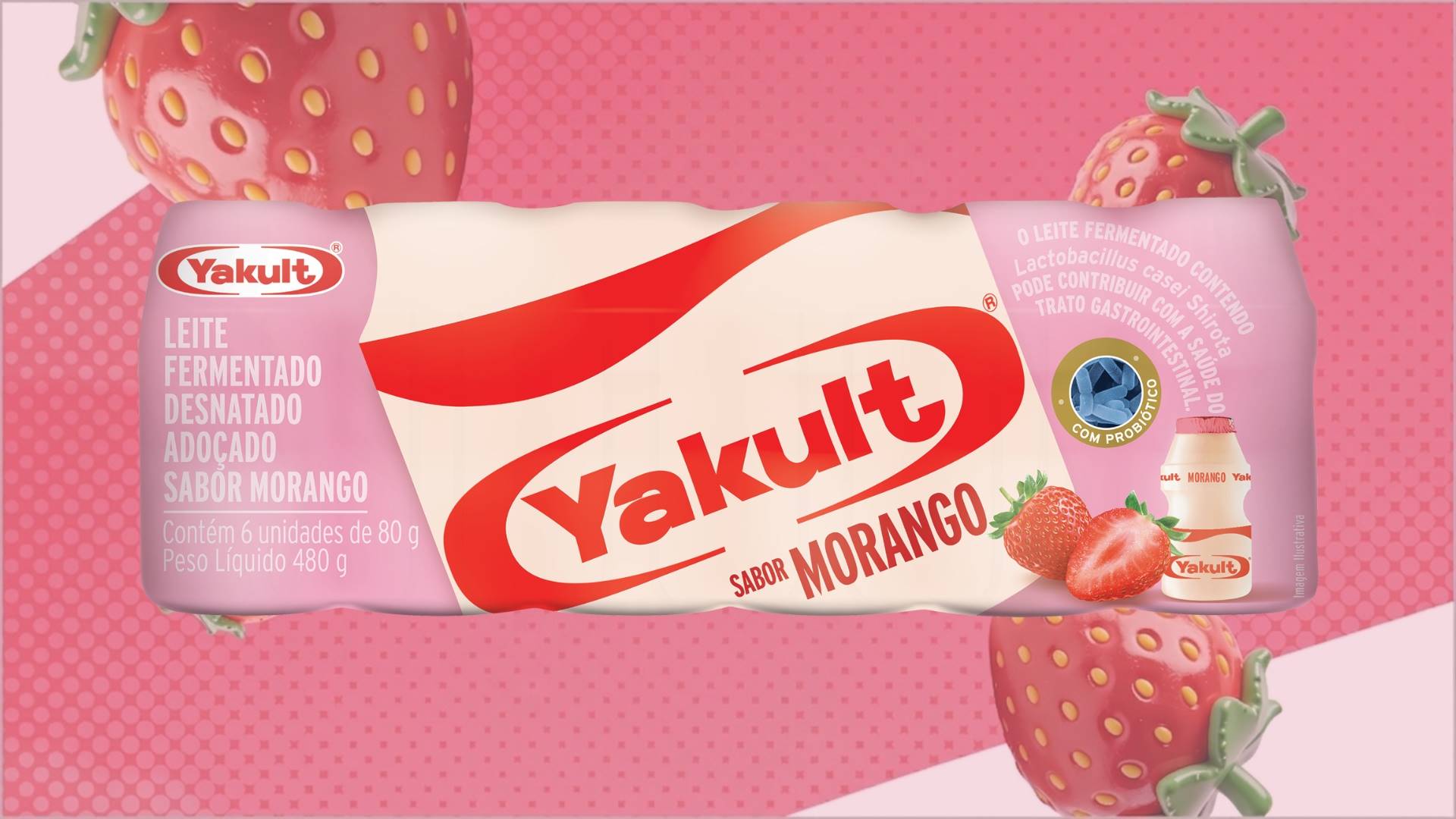 Yakult expande linha de produtos e lança leite fermentado sabor morango