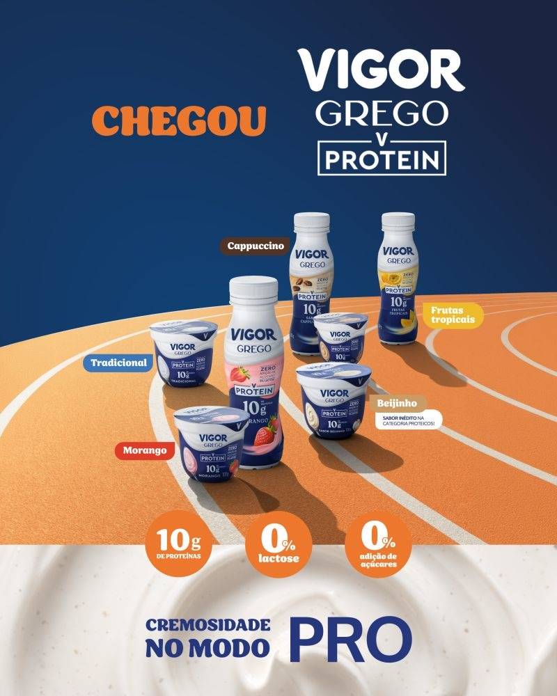 Vigor Grego Protein une 10g de proteína e sabor de sobremesa