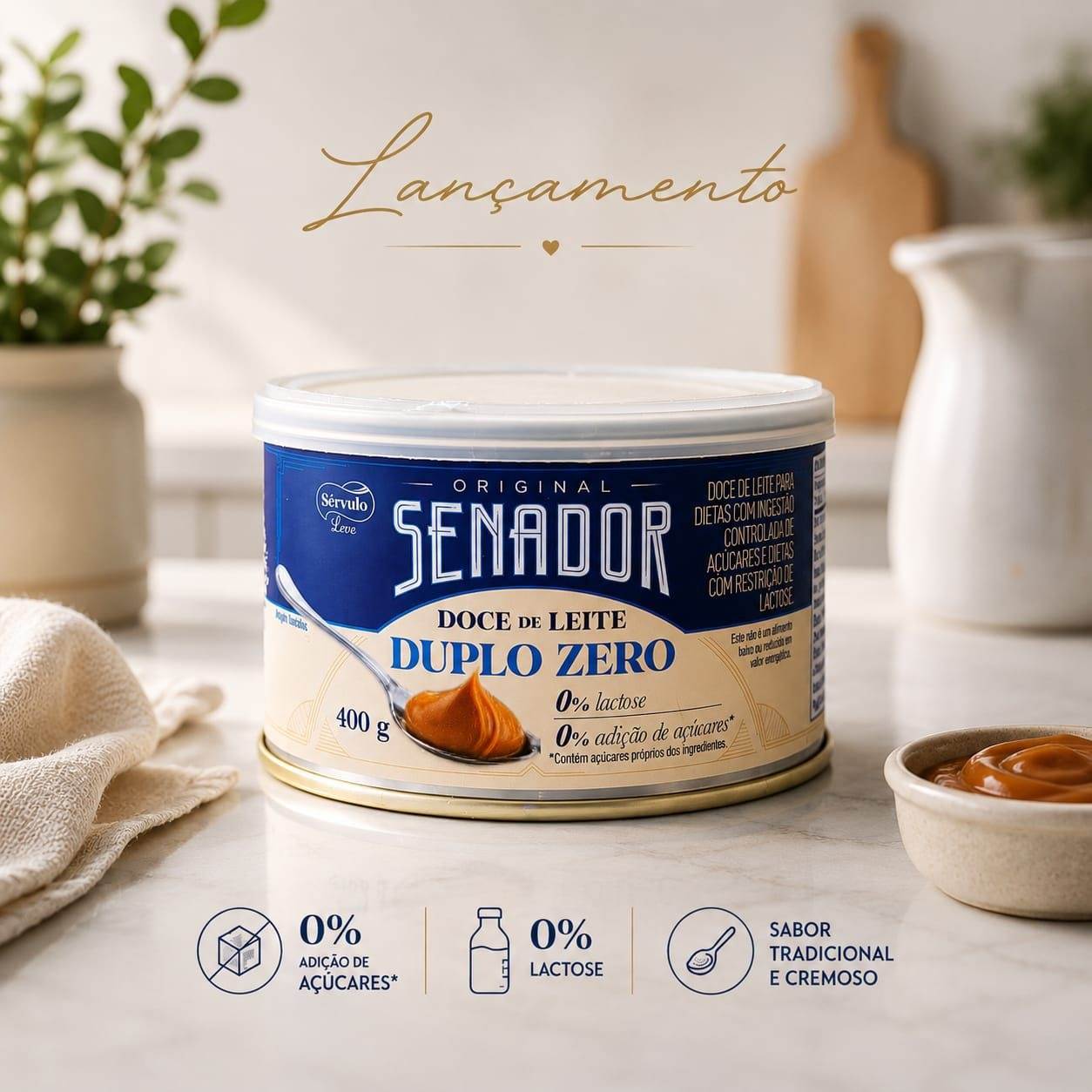 doce de leite Senador zero açúcar e zero lactose