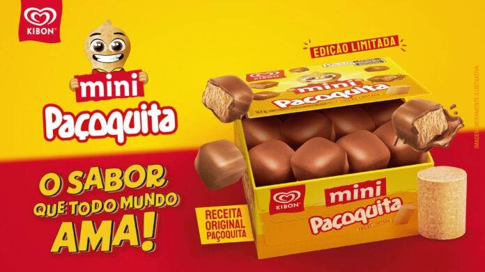 Paçoquita e Kibon ampliam collab e apostam em sorvete como snack prático