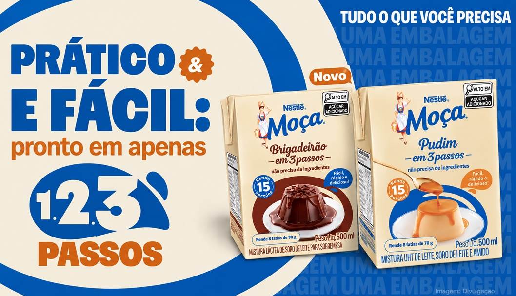 pudim e brigadeirão em 3 passos Leite Moça