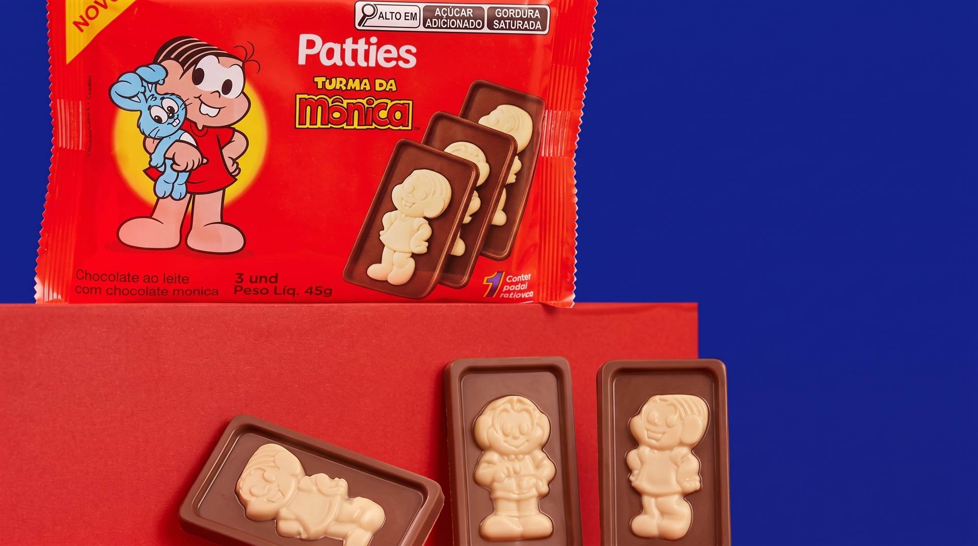 chocolate da turma da Mônica e Patties