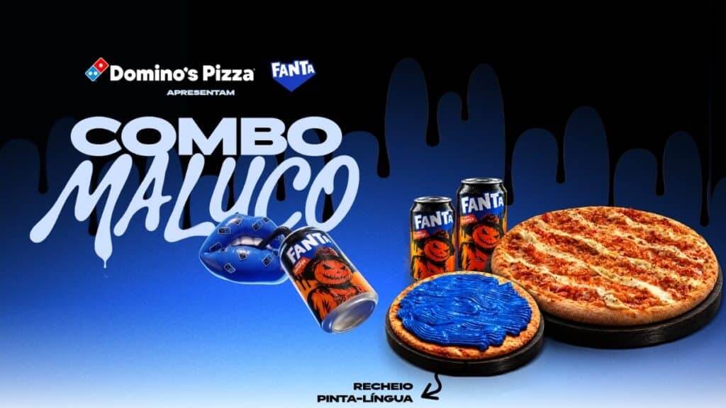 Pizza que pinta a língua de azul: Domino's lança sabor inédito para o Halloween