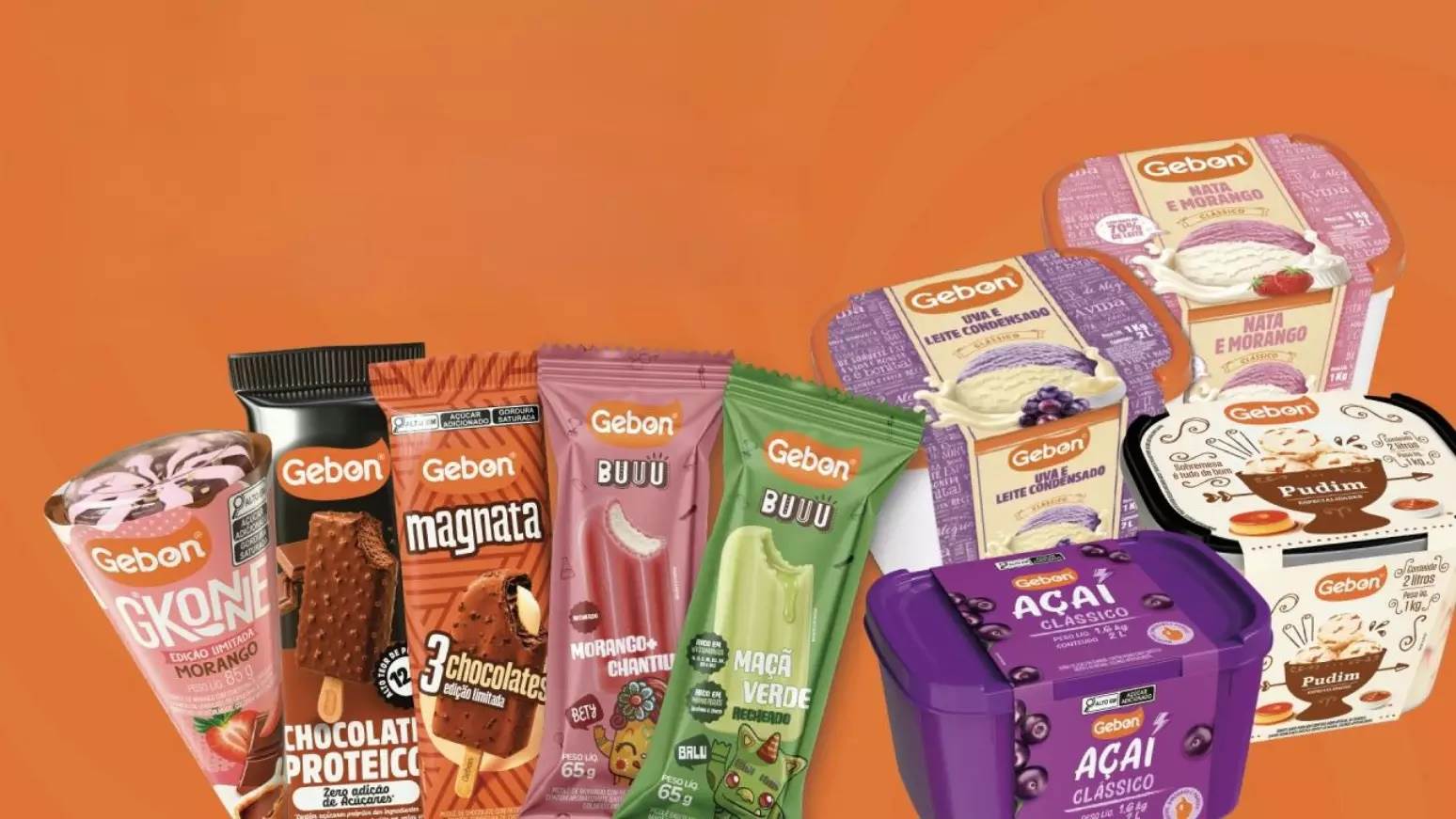 Gebon apresenta novas linhas de sorvete com edições limitadas e picolé proteico