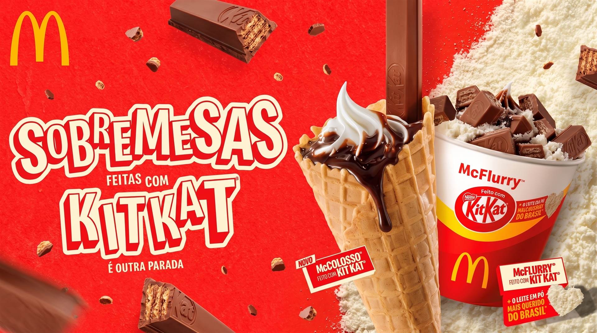 McColosso de KitKat e leite em pó