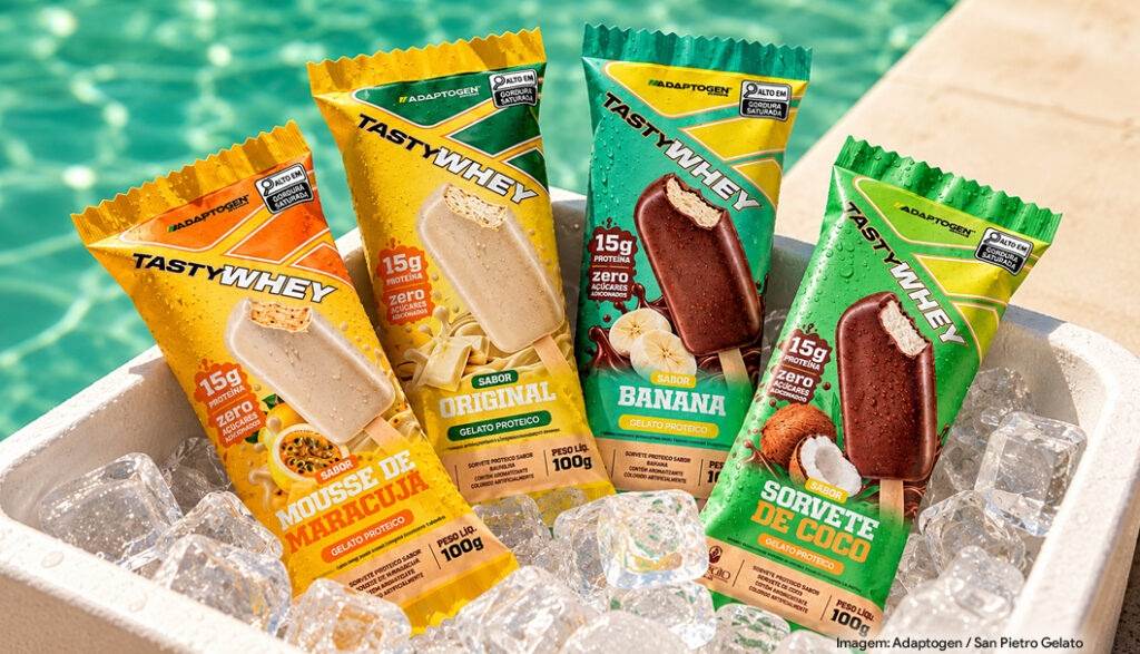 San Pietro e Adaptogen lançam linha de gelatos proteicos Tasty Whey