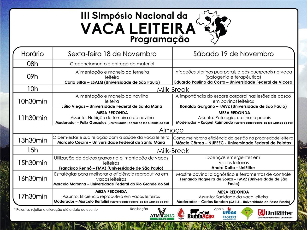 III Simpósio Nacional da Vaca Leiteira