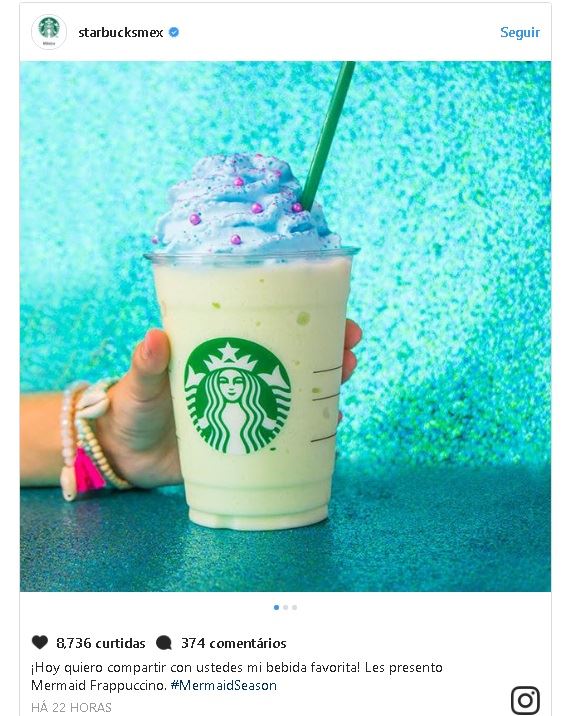 frapuccino de sereia - starbucks 