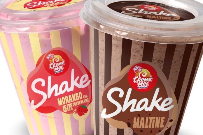 Creme Mel Sorvetes anuncia lançamento de 2 shakes em copos