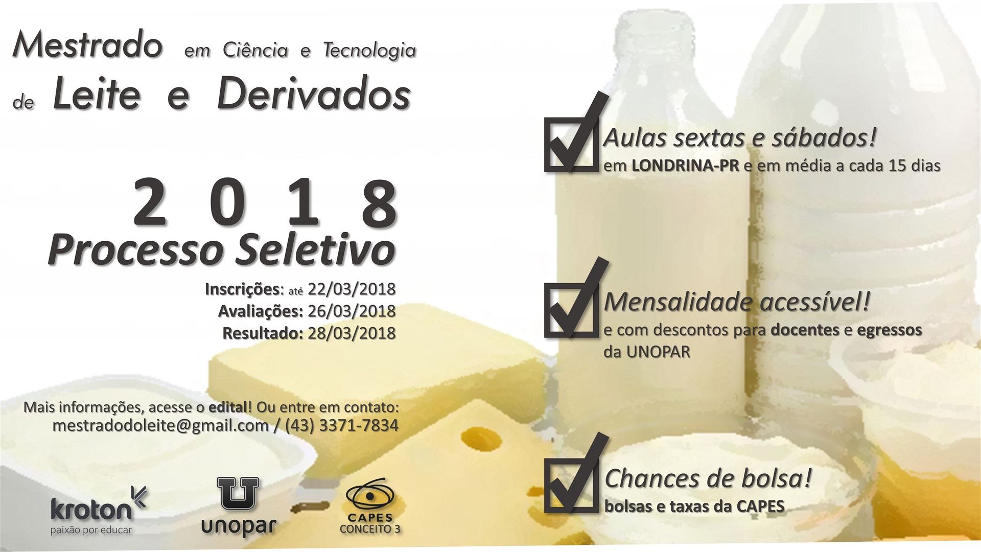 mestrado laticínios UNOPAR 