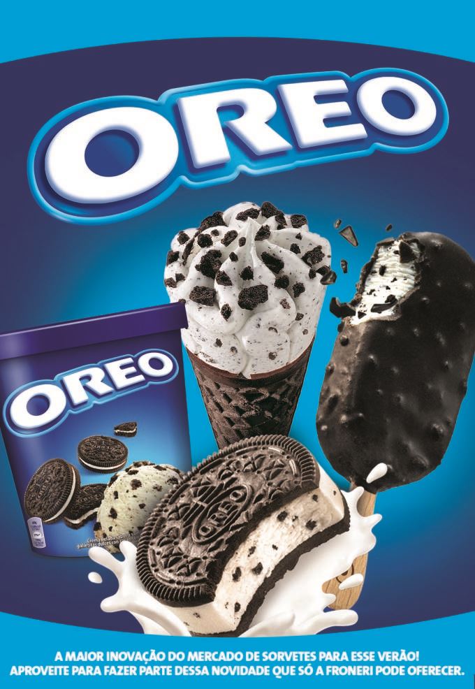 sorvetes Oreo no Brasil
