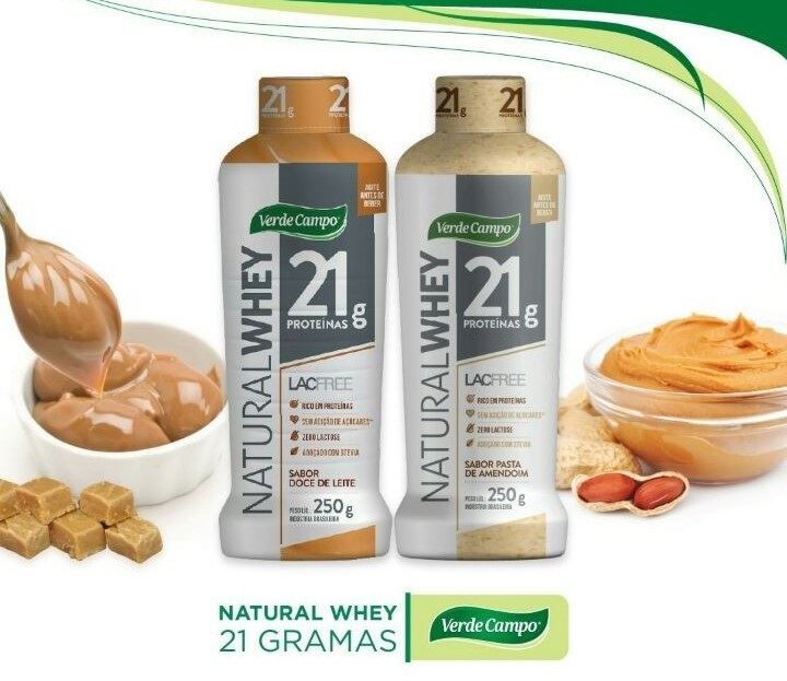 natural whey doce de leite e pasta de amendoim