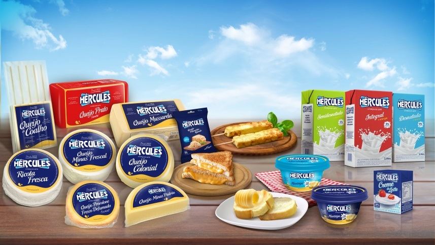 linha de queijos e manteiga Hércules