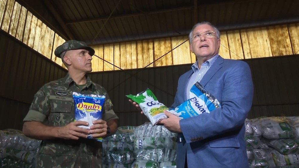 doação de leite para os venezuelanos